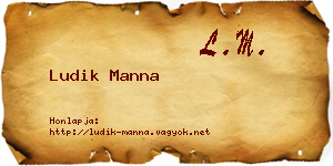 Ludik Manna névjegykártya